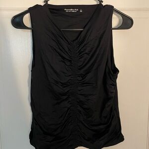 Abercrombie & Fitch Black Ruched Women's Top